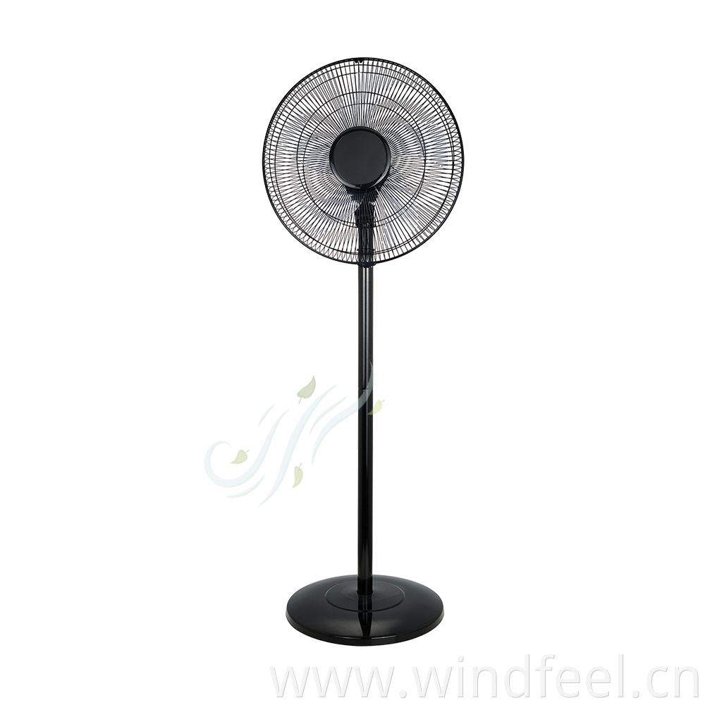 16" 18 Inch Stand Fan 5 AS Blade Heavy Cross Base 3 Speed Control Oscillating Function Cooling Air Standing Fan Plastic Grill